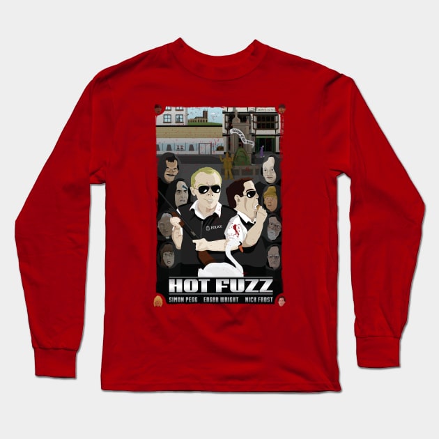 Hot Fuzz Long Sleeve T-Shirt by spudly